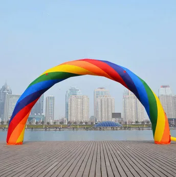 

Discount 20ft*10ft D=6M/20ft inflatable Rainbow arch Advertising brand new rh