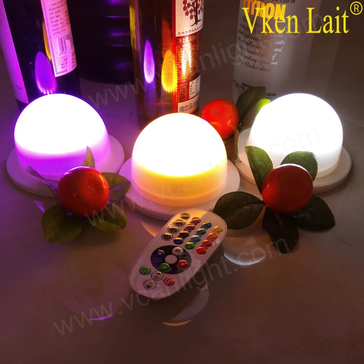 

DHL Free Shipping Super Bright 48LEDs Wireless rechargeable Watreproof multicolor led with remote control for decorative