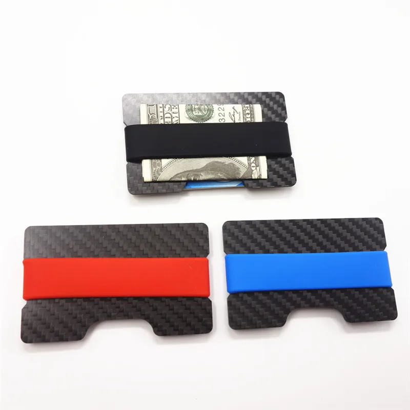 Углеродное волокно кредитный держатель для карт тонкий RFID блокирующий ремешок кошельки бизнес-держатель для карт s прочный 3K карбоновый Чехол кошелек для мужчин