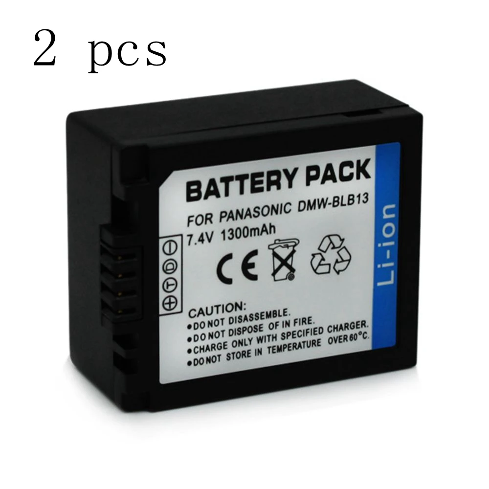 

WHCYonline 2 Pieces 1300mAh DMW-BLB13 DMW BLB13 Camera Battery For Panasonic Lumix DMC-GF1 G1 GH1 G10 G2