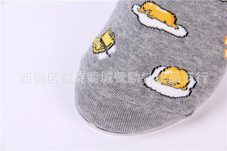 Gudetama мультфильм cos носки повседневные Модные Забавные милые Новинка женские носки осенние корейские впитывающие пот белые хлопковые короткие носки