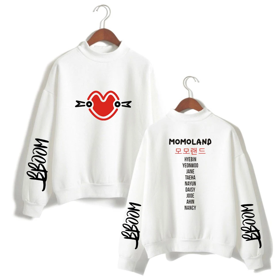 LUCKYFRIDAYF MOMOLAND Album I'm So Hot 2D печать женщин/мужчин одежда водолазки с длинным рукавом