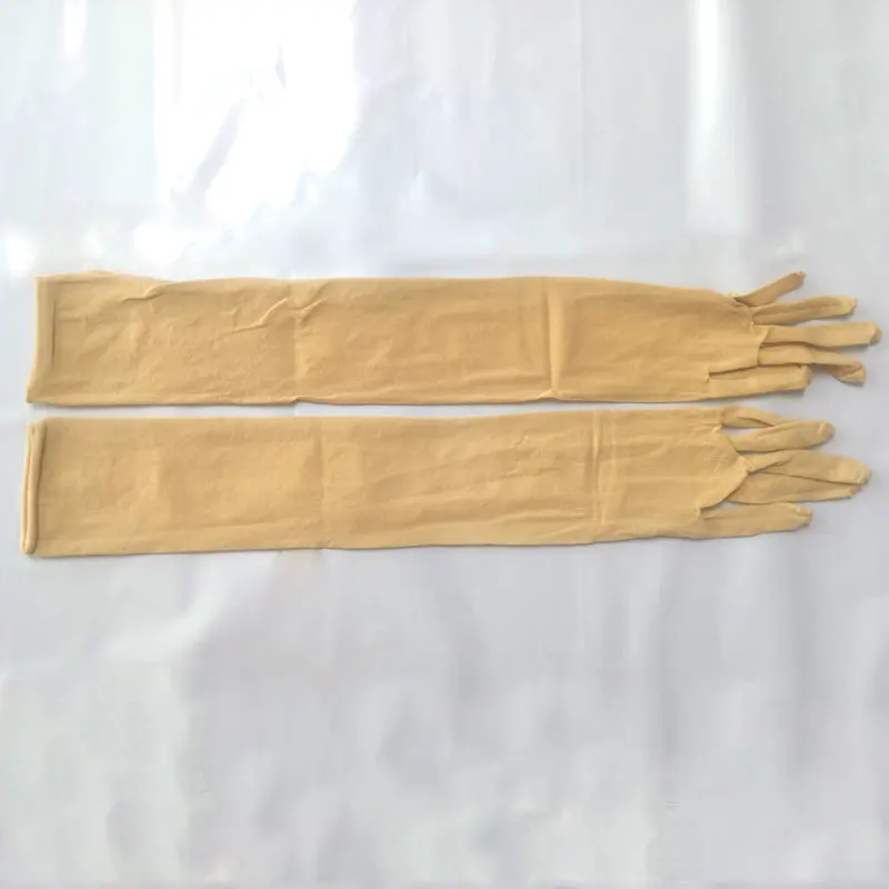 Сексуальные ультра-тонкие прозрачные бесшовные длинные перчатки пять пальцев клубный костюм перчатки вечерняя одежда светящиеся перчатки FX1040