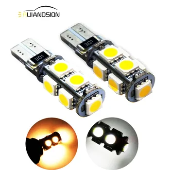 

2pcs 4300K Canbus Error Free T10 W5W 5050 9SMD SMD LED High Power Car Auto Wedge Lights Parking Bulb Lamp DC 12V