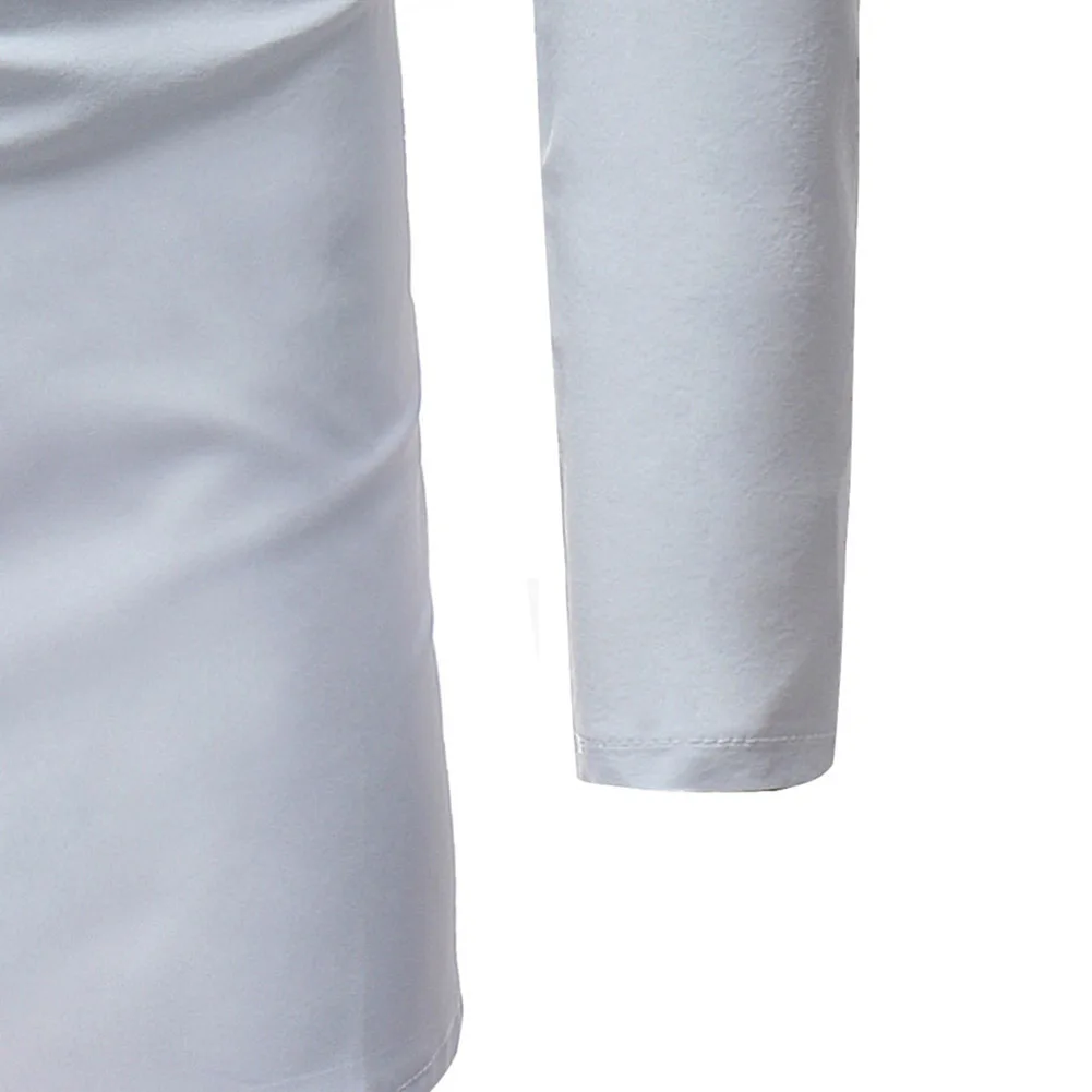 Opslea африканская мужская белая полосатая футболка с длинным рукавом и круглым воротником Дашики Осенняя Новая африканская модная повседневная одежда