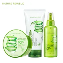 Nature Republic Korean Skin Care Cleaner Moisturizing Set Aloe Vera Gel+Facial Cream Oil Control Acne Remove Face Cream Nature Republic Korean Skin Care Cleaner Moisturizing Set Aloe Vera Gel+Facial Cream Oil Control Acne Remove Face Cream
