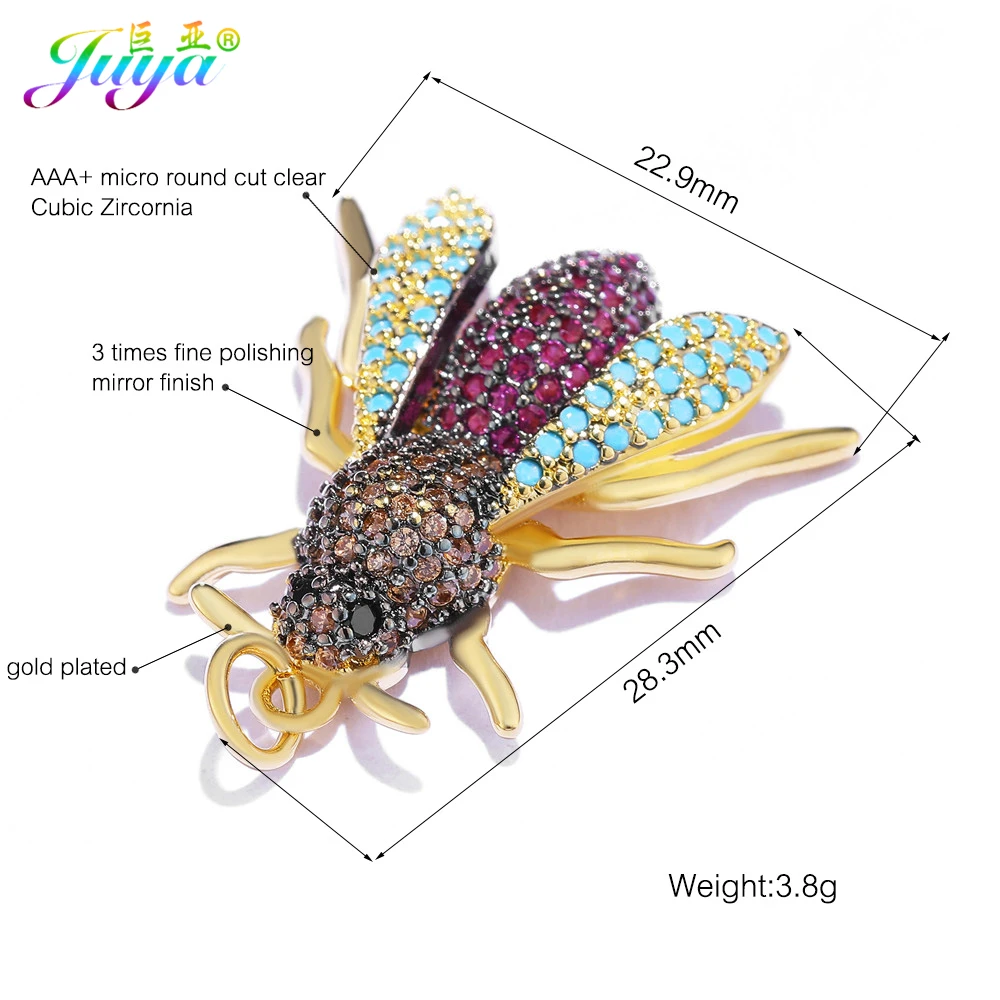 Поставки для изготовления ювелирных изделий Компоненты Золотой Шмель Божья коровка с подвеской в форме бабочки для женщин детей Ali Moda Изготовление ювелирных изделий своими руками