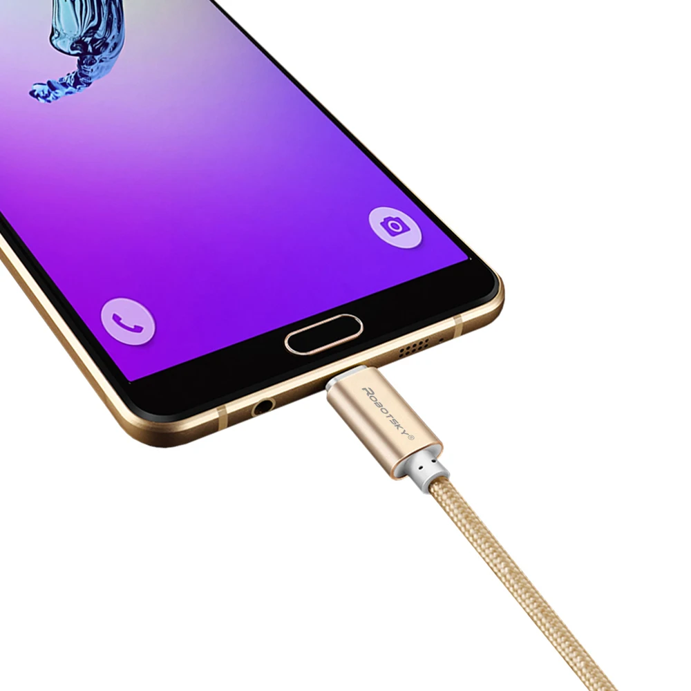 النايلون المصغّر usb كابل شحن سريع الروبوت USB كابل شاحن مزامنة بيانات الهاتف المحمول كابل ل سامسونج Xiaomi OnePlus هواوي HTC