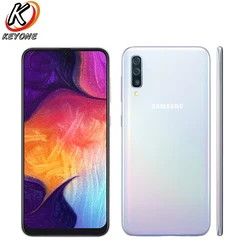 Перейти на Алиэкспресс и купить new samsung galaxy a50 a505gn-ds mobile phone 6.4дюйм. 6gb ram 128gb rom exynos 9610 octa core three rear camera android 9.0 phones
