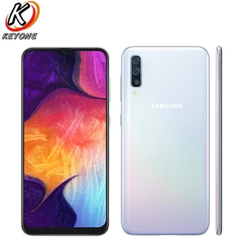 Перейти на Алиэкспресс и купить Новый Samsung Galaxy A50 A505GN-DS мобильный телефон 6,4 дюйм6 ГБ ОЗУ 128 Гб ПЗУ Exynos 9610 Восьмиядерный три задние камеры Android 9,0 телефоны