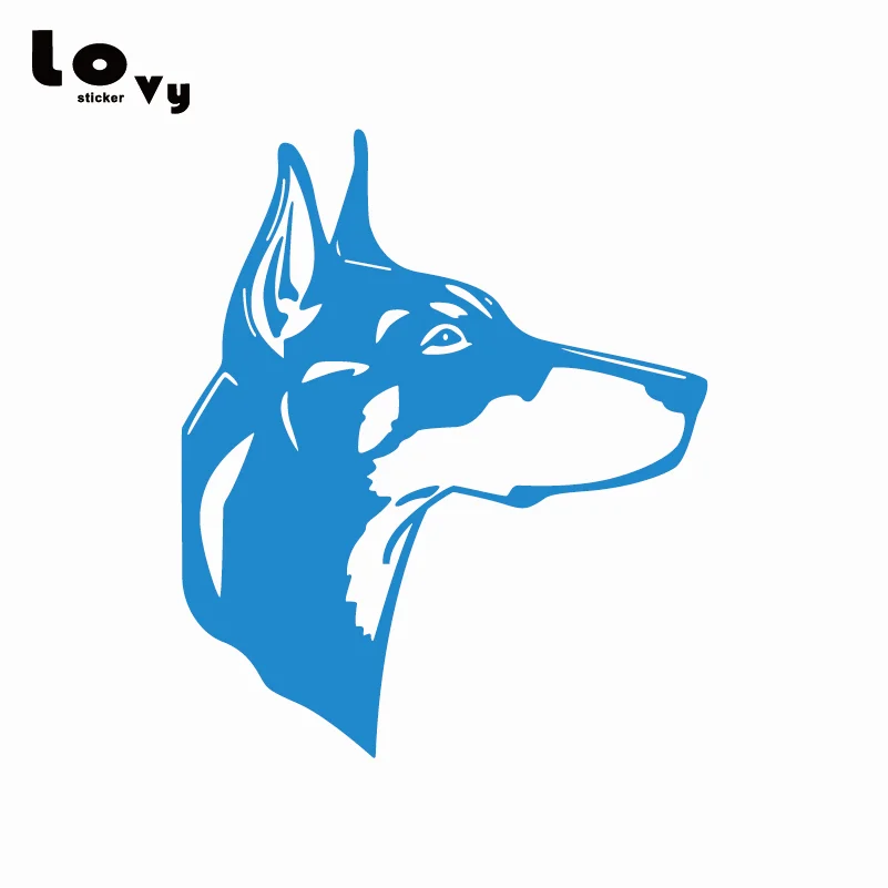 Doberman Head Dog виниловая Автомобильная мультяшная наклейка животное для украшения