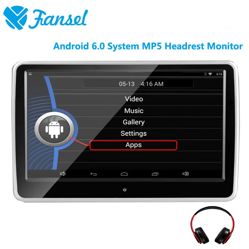 

Fansel 10.1 inch Android 6.0.1 System Car Headrest Monitor MP5 Player TFT LED Touch Screen With WIFI/USB/SD/Bluetooth/Speaker