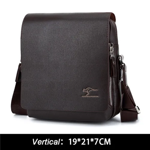 Роскошная брендовая мужская сумка через плечо, винтажная кожаная сумка через плечо, красивая сумка через плечо, сумки - Цвет: Brown 19x21x7
