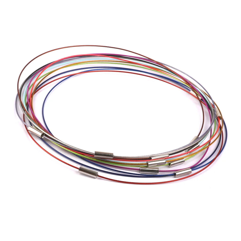12pcs Mixed Color Steel Memory Wire Cord Necklace Choker DIY Jewelry Making DIY Handmade Crafts Findings