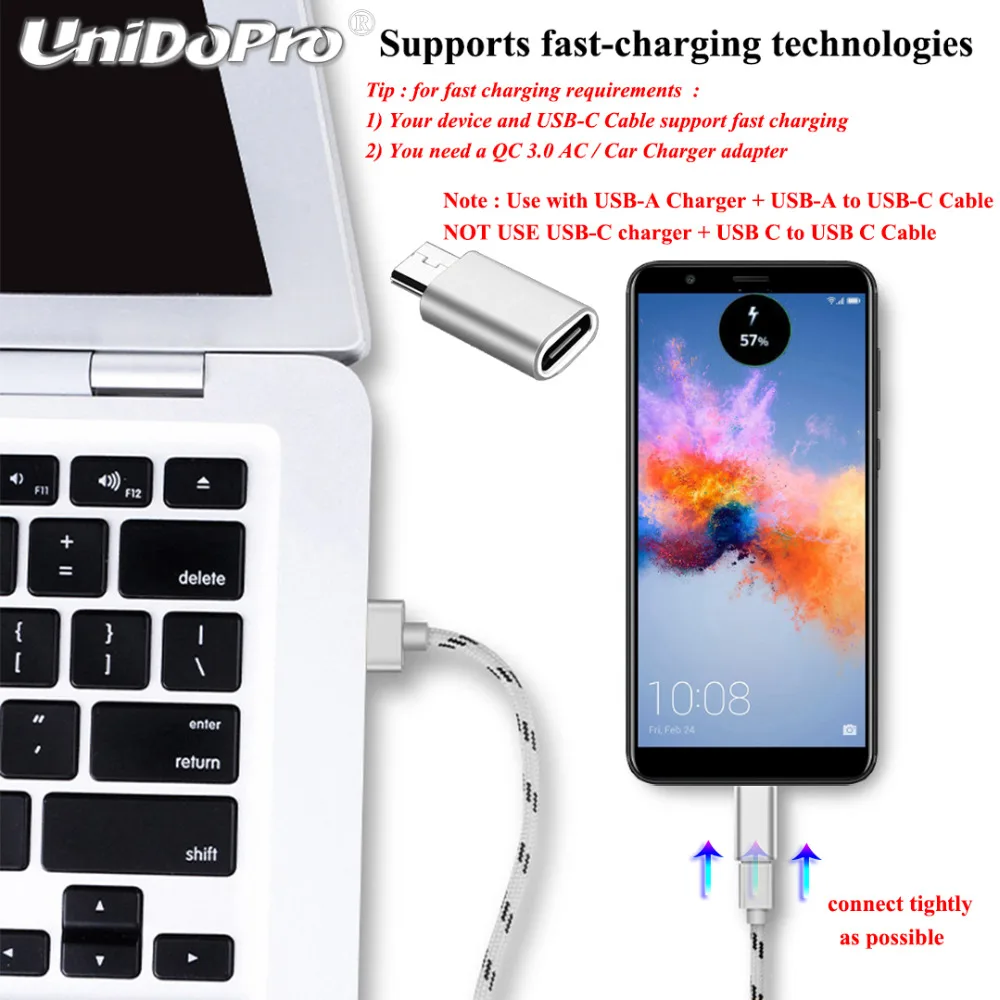 Адаптер для зарядки с Type C (F) на Micro USB (M) Blackview A7 Pro A8 BV2000S BV2000 Omega Zeta Acme|Переходники и