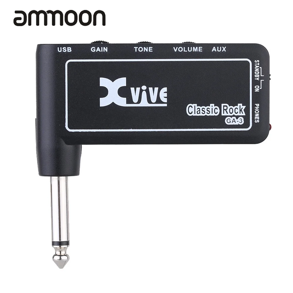 Classic Rock Guitar Amplifier Mini Portable Rechargeable Electric Guitar Plug Headphone Amp Amplifier Guitar Parts Accessories