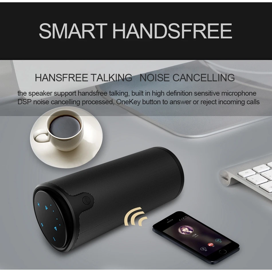 ZEALOT S8 HiFi 3D стерео Беспроводная bluetooth колонка с сенсорным управлением AUX TF карта