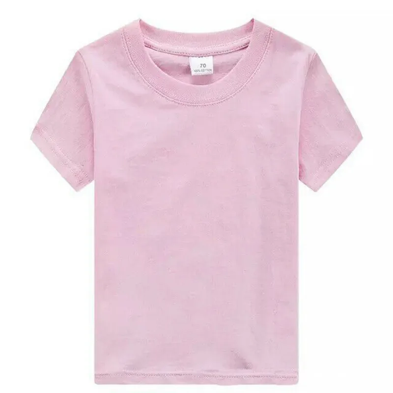 CROAL CHERIE Toddler Boy Clothes Solid Short Sleeve Summer T-Shirt Girl Clothes O-Neck Tee Tops For Student School Clothing (3)