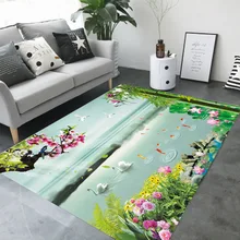 Китайские 3D цветочные коврики для гостиной домашний декоративный ковер спальня кабинет коврик для комнаты Диванный кофейный столик напольный коврик детские коврики татами