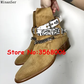 

Hottest Autumn Winter Real Leather Suede Man Flats Casual Ankle Boots Shoes Fashion Brand Style Male Outdoor Chelsea Boots Shoes