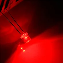

1000pcs 5mm Flat top Red Wide Angle Light lamp LED ultra bright bulbs emitting diode F5mm