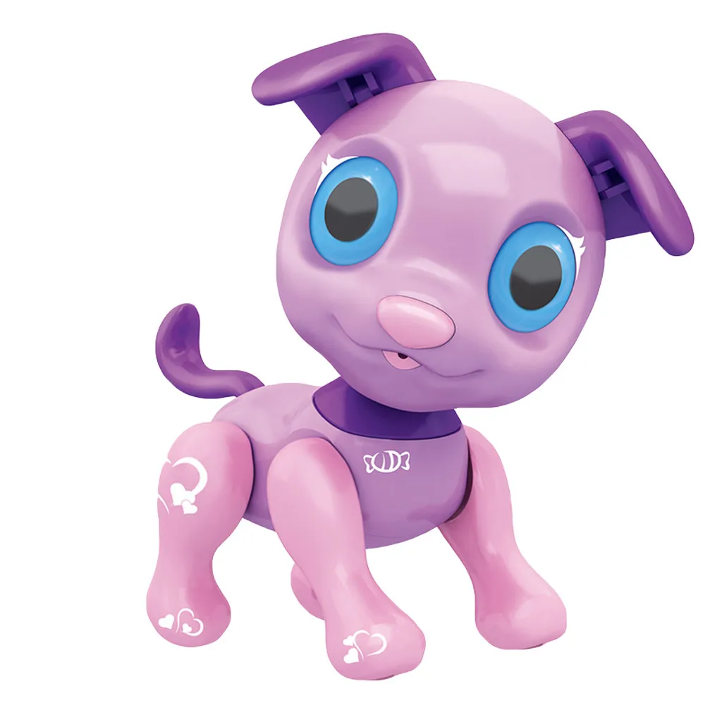 Робот-игрушка для собак, умный для детей, говорящий интерактивный Умный щенок, роботизированная собака, светодиодный, Функция кормления, милая игрушка D300228