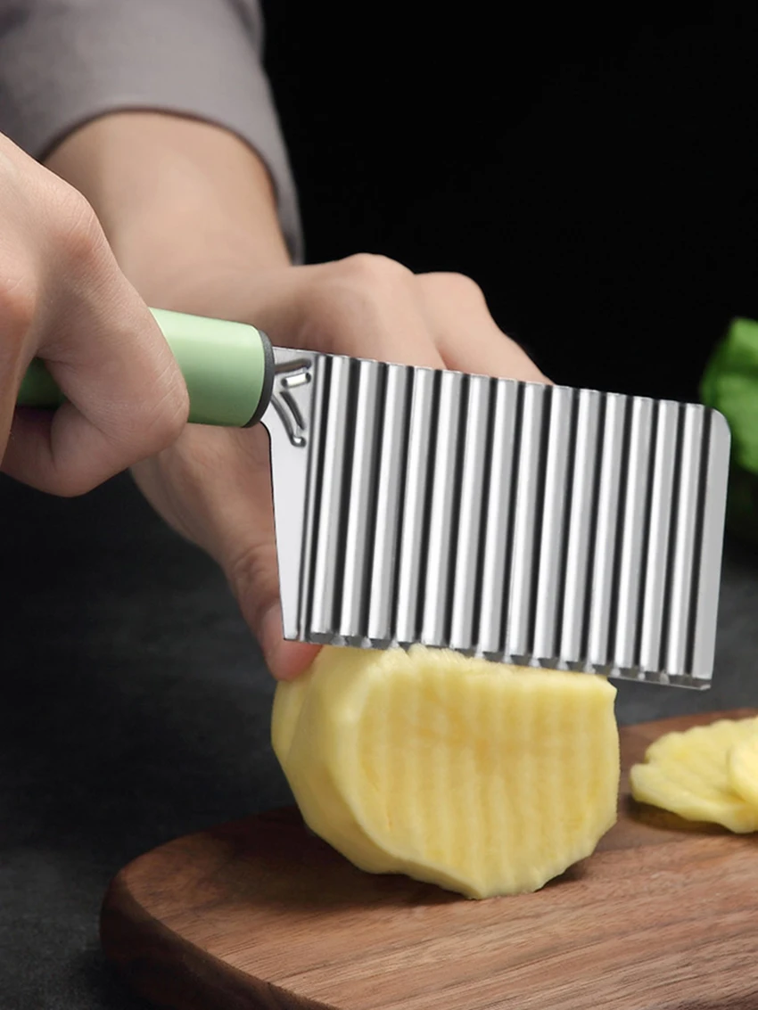 Многофункциональный волновой резак из нержавеющей стали нож бытовой кухонный гаджет для зачистки картофеля DIY волнистая французская