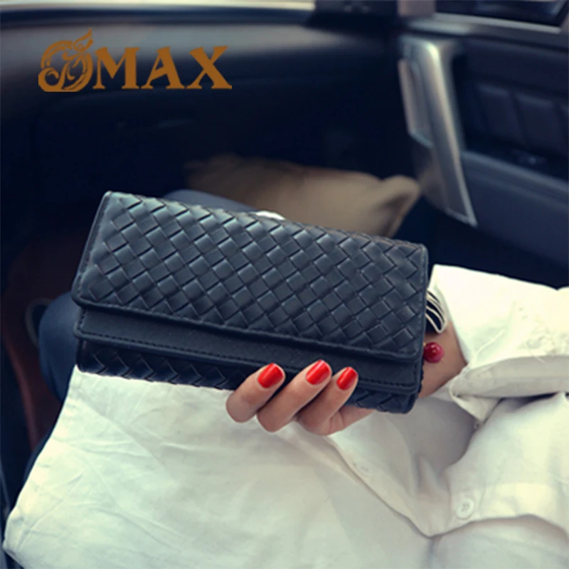 OMAX женский длинный стильный кошелек стильный дизайн/тканые кошельки