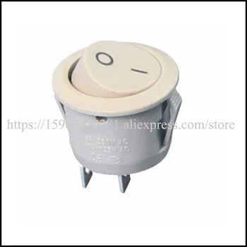 

White Black Red Snap ON-OFF 2 Position SPST 20MM Small Round Rocker Switch Mini Push Button Switches Single Pole KCD1-5-101
