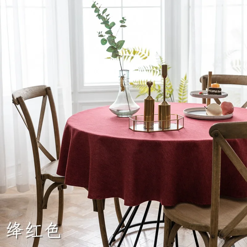 LOVRTRAVEL круглая ткань для стола Свадебная вечеринка таблице чехол из хлопка, льна скатерть Nordic Чай скатерти для кофейных столиков кухонное