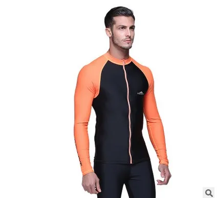

SBART diving suit split male long sleeved wetsuit clothes zipper jellyfish surf wear male sunscreen swimwear swimsuit T-shirt