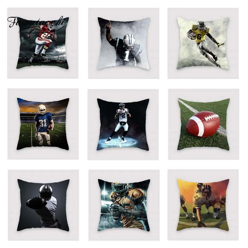 

Fuwatacchi Football Strong Athlete Cushion Cover Soft Throw Pillow Cover Decorative Sofa Pillow Case Pillowcase
