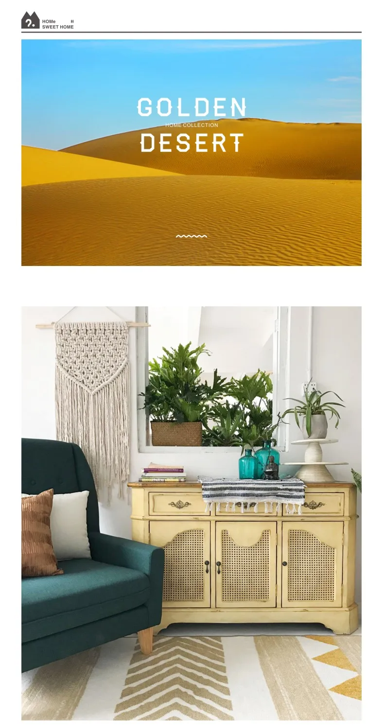 Collalily ковер для гостиной в скандинавском стиле, геометрический индийский желтый винтажный ковер в клетку, в полоску, современный дизайн гостиной