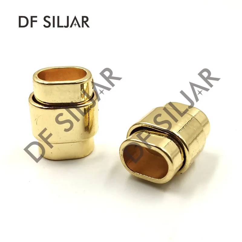 100pcs KC Gold 7*10mm Rectangle Clasps Leather Bracelet