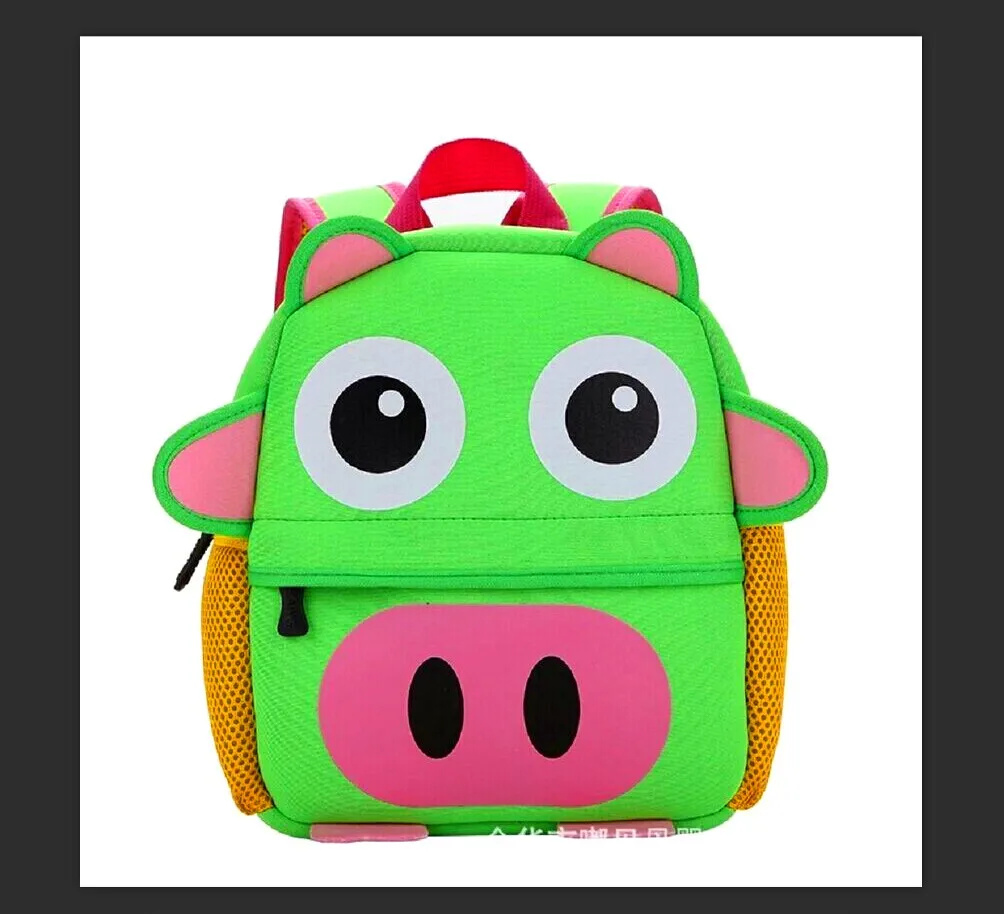Милый детский рюкзак для малышей, школьный рюкзак для детского сада, Сумка с объемным рисунком животных, сумки для хранения книг, контейнер-Органайзер - Цвет: Бургундия