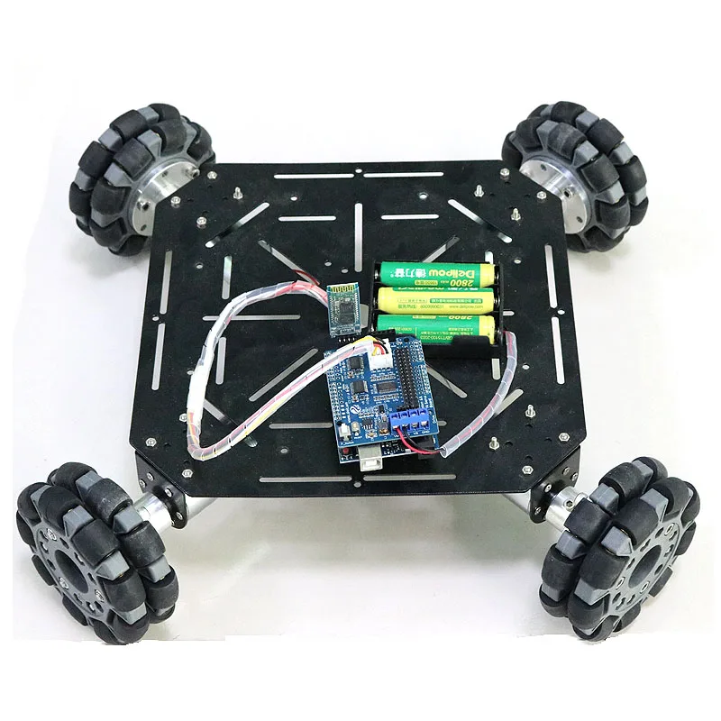 Беспроводной пульт дистанционного управления 4wd всенаправленное колесо умный автомобиль шасси с Wi-Fi Ручка Bluetooth для робота Выпускной дизайн DIY