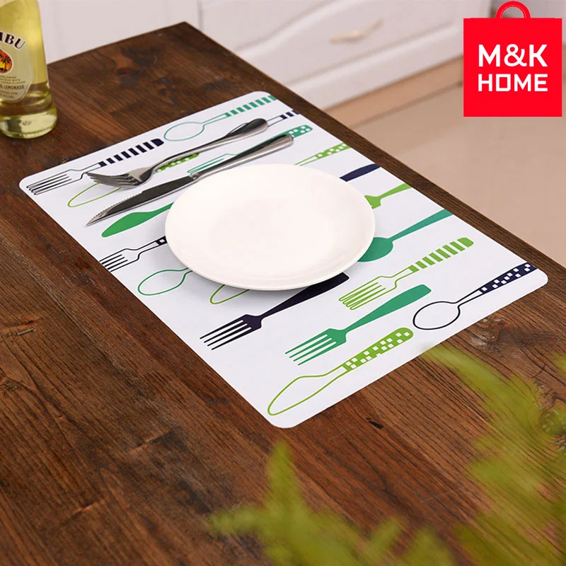 Placemats PVC Dining Table Mat Disc Bowl Pads Coasters Waterproof Table