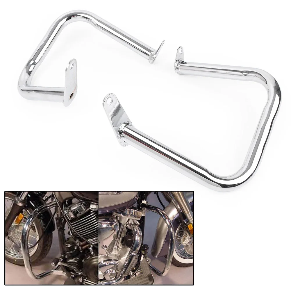 Хромированная полоса защиты двигателя для Yamaha Vstar Dragstar 400 650 Classic 1998-2016 / V-star