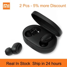 Xiaomi Redmi Airdots TWS беспроводные Bluetooth наушники стерео бас Bluetooth 5,0 с микрофоном Handsfree AI управление