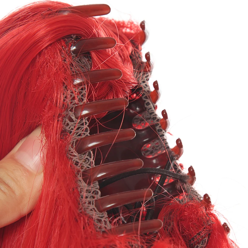 L-email парик новая игра боузетт Косплей парики волна красный конский хвост термостойкие синтетические волосы Хэллоуин косплей парик