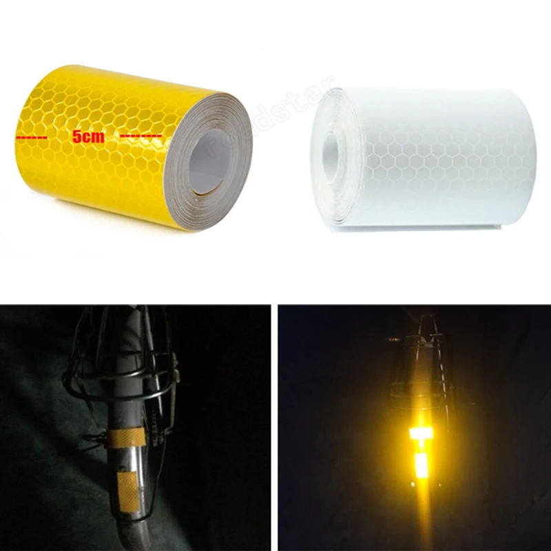 50mm X 5m  Car Reflective Tape Stickers Car Styling For Automobiles Safe Material Car Truck Motorcycle Cycling Reflective Tape