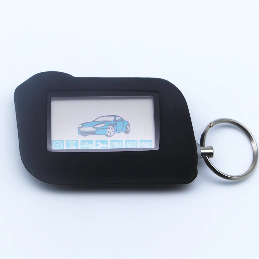 

A93 LCD Remote Control Key chain + Gift Silicone Case for Twage Starline A93 Two Way Car Burglar Alarm System Keychain Fob