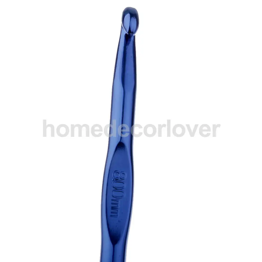 Aluminum Tunisian Afghan Crochet Hook Yarn Knitting Needles Hand Weaving Tool 7/8/10mm 