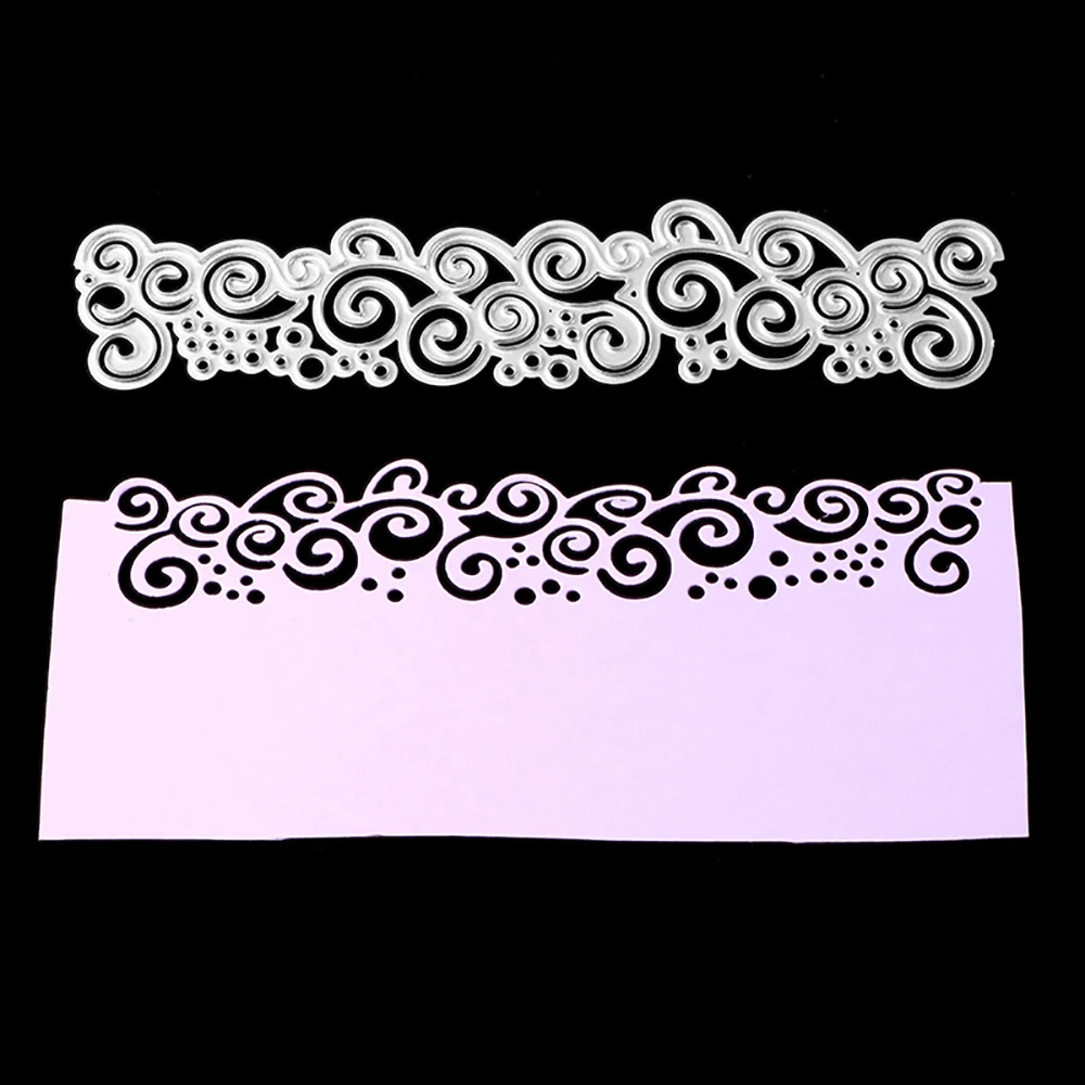 

2019 Swirl Border Edge Metal Cutting Dies New Year Craft Die Stencils for DIY Scrapbooking Photo album Paper Cards Template
