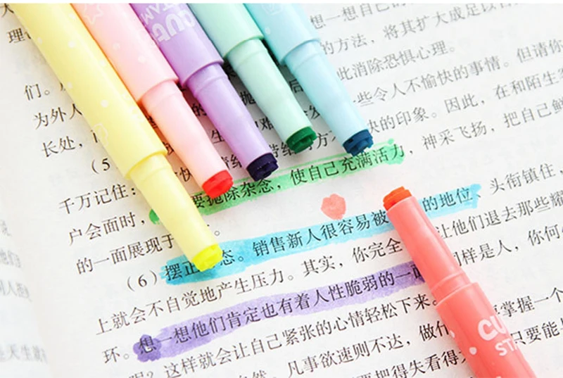1 шт. милые разноцветные конфеты кавай выделители ручка Креативные DIY штампы текстовый маркер ручка школьные принадлежности офисные канцелярские принадлежности