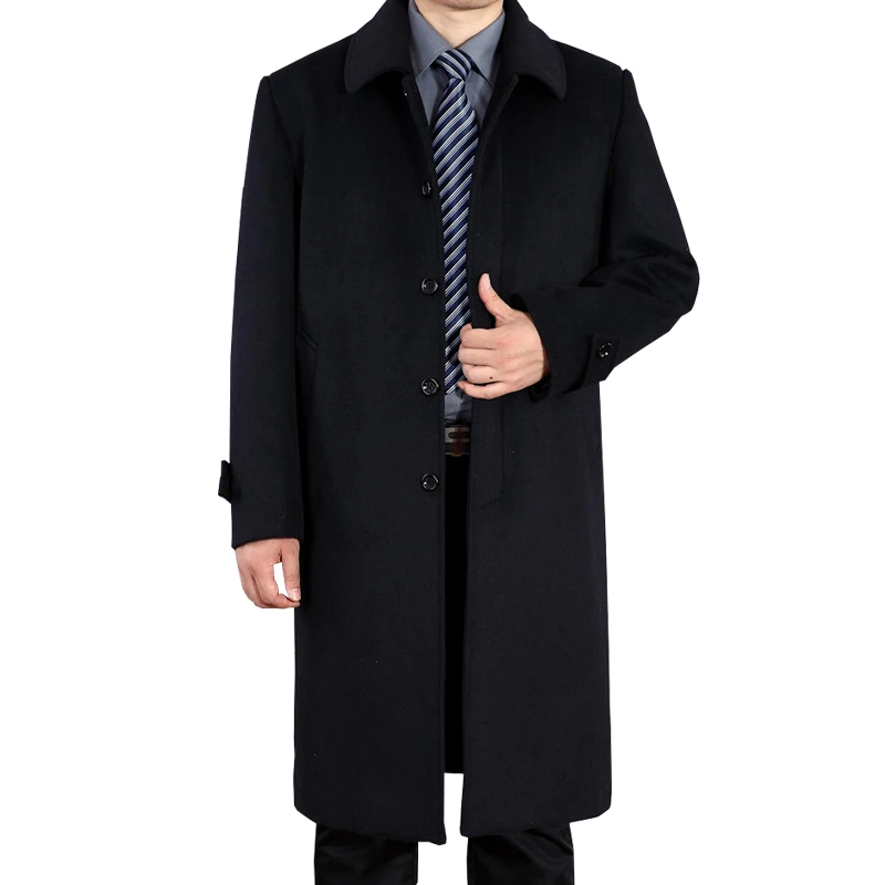 Новые мужские шерстяные куртки, осенние мужские шерстяные пальто, Осенние повседневные мужские куртки с отложным воротником, пальто для мужчин - Цвет: 27Navy Blue