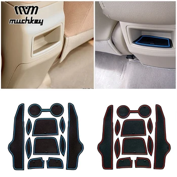 

Non-slip Rubber Cup Holder Sticker Gate Slot Pad Door Groove Mat styling For Toyota Corolla 2007 2008 2009 2010 2011 2012 2013