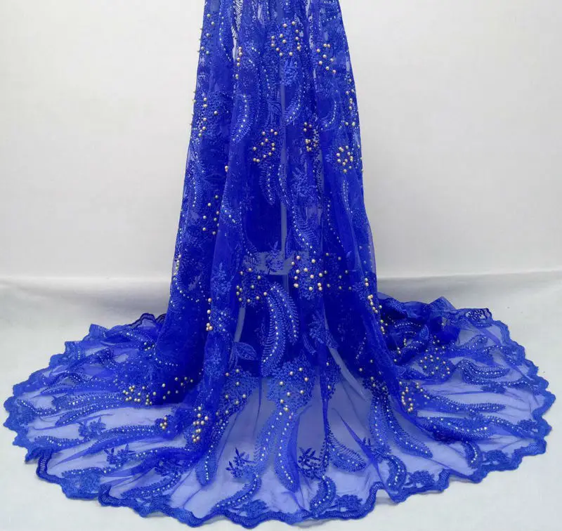 african french lace fabric royal blue