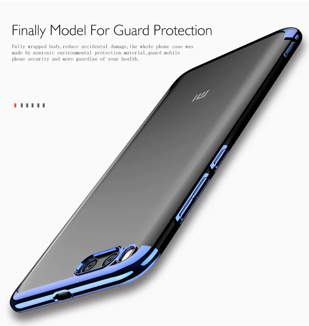 FLOVEME Luxury Plating TPU Silicon Phone Case For Xiaomi mi 6 Coque Gold Plated Ultra Slim Transparent Cover Case For Xiaomi mi6 (6)
