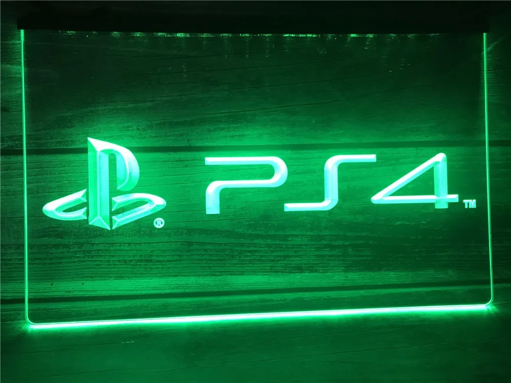 E174 Playstation 4 PS4 светодиодный неоновый светильник знаки|Таблички и знаки| |